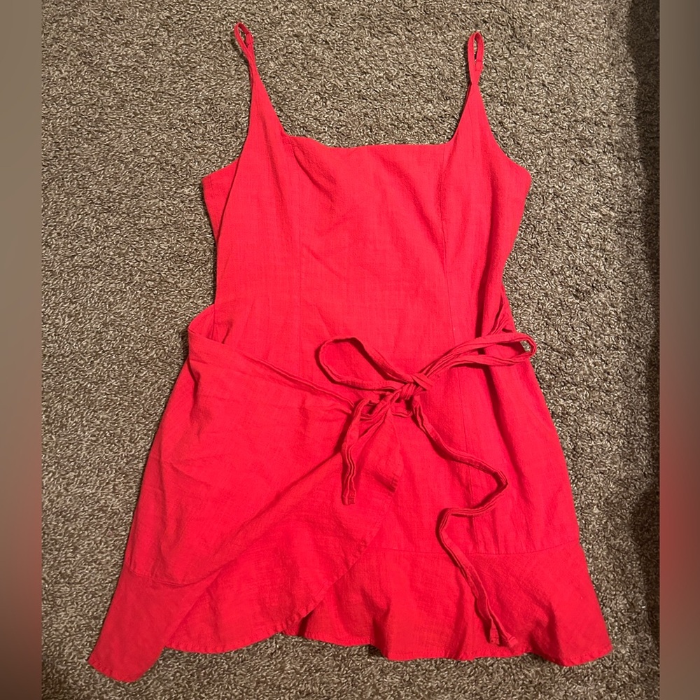 Princess Polly Red Wrap Mini Dress